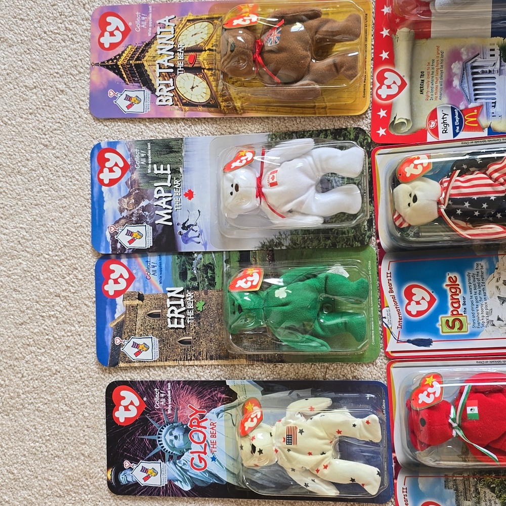 17 McDonalds Happy Meal ❤TY Teenie Beanie Babies☆ International Bears & More - Picture 3 of 9